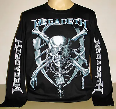 Megadeth Thrash Metal Band Long Sleeve T-Shirt Size S M L XL 2XL 3XL New! Silver • $19.99