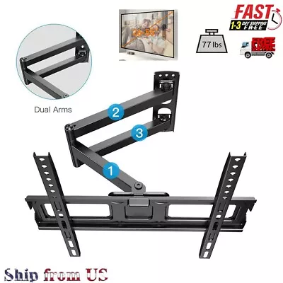 Full Motion Tilt Dual Arm Lcd Led Tv Wall Mount Bracket 32 40 42 43 47 50 55 • $22.05