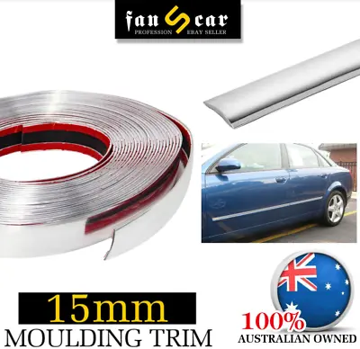 4.5Mx15mm Self-adhesive Molding Trim Chrome Strips Car Window Bumper Edge Gurad • $16.63