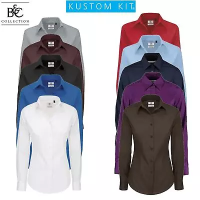 £4.99 • Buy Womens Ladies Blouse Long Sleeve Shirt Office Work Formal Smart Plus Sizes 8-28