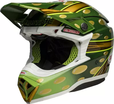 Bell Moto-10 Spherical McGrath Replica 22 Gold Green Helmet • $919.95