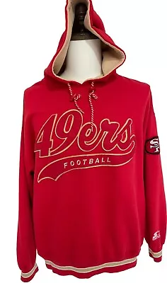 Vintage 90s San Francisco 49ers Hoodie Sweatshirt By Starter Size XL • $188