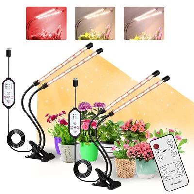 £14.89 • Buy 1-5 Head Led Plants Grow Light For Indoor Uv Veg Growing Lamp Usb Full Spectrum
