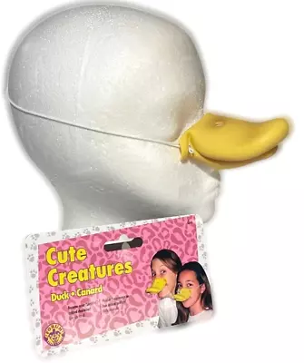 Deluxe YELLOW DUCK NOSE Donald Latex Rubber Duckie Bird Daffy Funny Beak Mask • $9.89