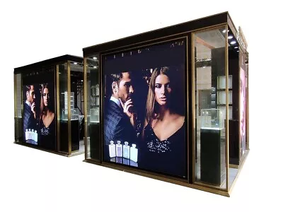 Mall Kiosk Trade Show Custom 12x12 Perfumes Booth Stand LED Floor Silk Paid $25K • $7500