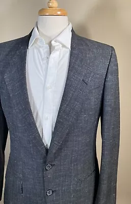 VTG 1980s Nino Cerruti RUE ROYALE 38R Sport Coat 2-Button Gray Blazer Jacket • $39.50