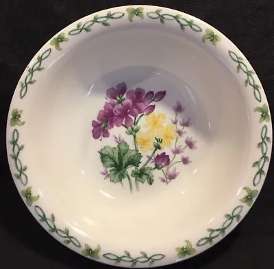 $8 • Buy Thomson Pottery Floral Garden Purple Geraniums Cereal Bowl