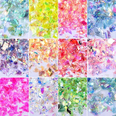 2g New 3D 13 Colors Options AB Thin Glitter Shell Flakes Sequins Nail Art Decor • $1.85