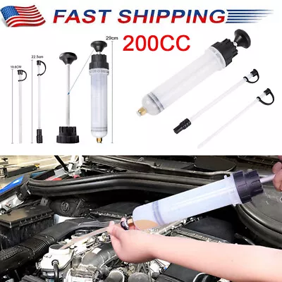 $13.49 • Buy Oil Fluid Extractor Hand Pump Suction Vacuum Fuel Transfer Tool Black And White