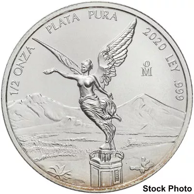 2020-Mo Mexico Silver Libertad 1/2 Onza .999 Fine Silver Coin • $29
