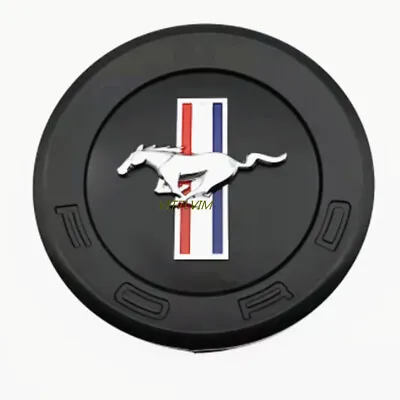 BLACK 5.9'' 3d Rear Trunk Round Emblem Sticker For Mustang 5.0 Tail Badge • $26.86