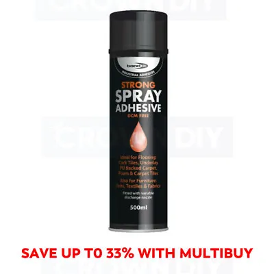 Strong Heavy Duty Carpet Adhesive Spray Cans Glue Foam Upholstery Vinyl Lino • £8.45