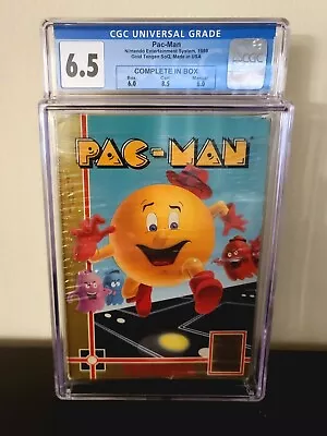 1989 Pac-Man For Nintendo By Tengen Gold Box/Unlicensed Black Cart CGC Grade 6.5 • $175