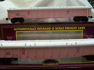 Mth E-z Catch Exclusive O Scale D & H Covered Gondolas For Breast Cancer Both #s • $179.99