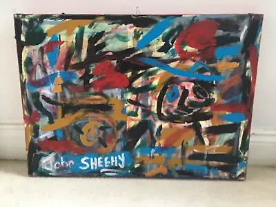 John Sheehy Oil On Canvas  Abstract Irish Artist Art Painting Large • £99.99