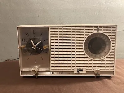 Vintage Zenith Tube Radio L727 Good Working Condition Clock Radio Am Fm Alarm • $40