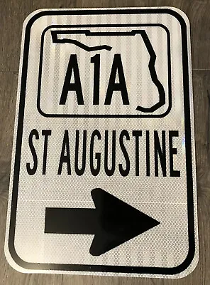 ST AUGUSTINE FLORIDA A1A Road Sign - DOT Style - Beach Ocean Spring Break • $78