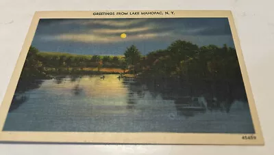 Postcard Greetings From Lake Mahopac NY 1956 • $4.50