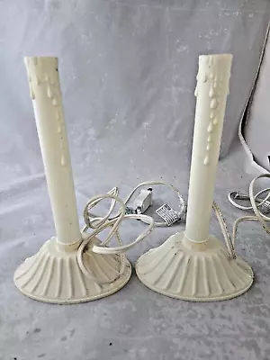 Vintage Christmas Window  Single Candle Plastic Drip Electric  Set 2 TESTED WORK • $5.50