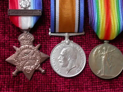 Medals WW1 1914 'Mons' Star British War & Victory Medal Trio Replica Copy Aged • £35