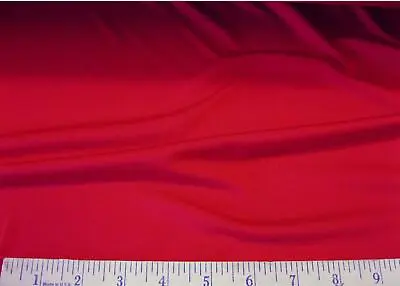 Discount Fabric Polyester Spandex 4 Way Stretch Red Matt Finish LY901 • $2.99