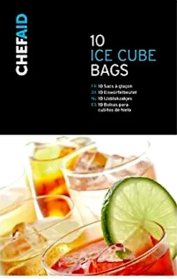 ICE CUBE MAKER DISPOSABLE POLYTHENE BAGS  CHEF-AID CONVENIENT THAN TRAY 10pc • £2.99