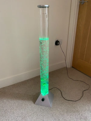 £10 • Buy 90cm Colour Changing LED Water Bubble Fish Novelty Lamp (silver Base) &5 'fish'