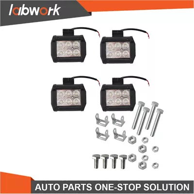 Labwork LED Work Light Bar Pods Flood Off Road 4x 18W 4'' For ATV JEEP UTE Cube • $5.27