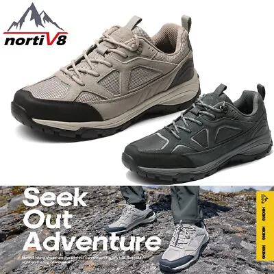 NORTIV 8 Men's Hiking Walking Shoes Lightweight Work Outdoors Trekking Boots • $19.99