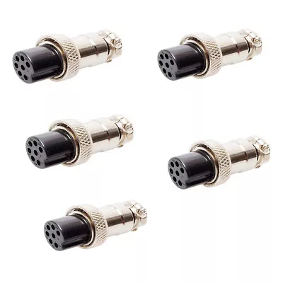 5 Pcs 7 Pin Female Metal Microphone Mic Connector Plug • $9.90