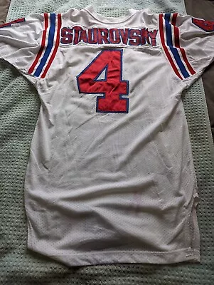 New England Patriots Team Issued 1991 Jason Staurovsky (Away Jersey) • $155