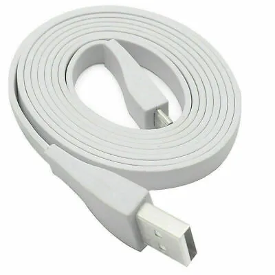 $14.29 • Buy White Micro Flat USB Cable For Logitech UE Boom/Roll/Boom2/Mega BOOM/Ultimate