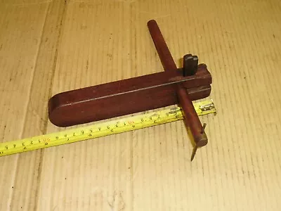 Vintage 7 1/2  Long Reach Rosewood ? Marking Gauge With Ebony Wedges • £10