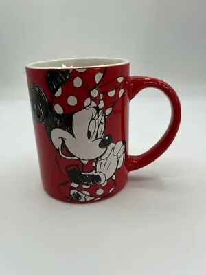 Disney Minnie Mouse  It's All About Me  Red Coffee Cup Mug Jerry Leigh 12 Oz • $9.35