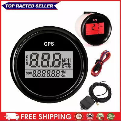 52mm Boat GPS Digital Speedometer Odometer Gauge For Car Motorcycle Waterproof • £52.60