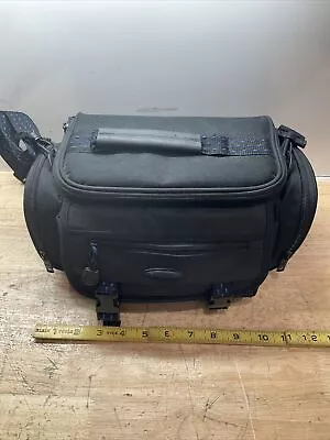 Samsonite Large Camera Camcorder Bag Black Blue Nylon W/ Shoulder Strap NICE! • $19