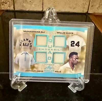 2023 Leaf Quad GOATS - Muhammad Ali Authur Ashe Willie Mays And Pele' - 2/15 • $50