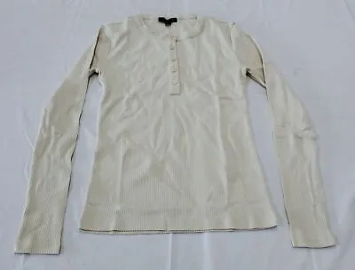 J. Crew Women's Vintage Rib Long-sSleeve Henley T-Shirt AR8 Natural Size XS NWT • $48.80