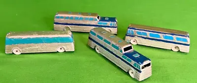 Lot Of 4 Vintage F & F Mold And Die Post Cereal Premium Plastic Greyhound Buses! • $39.95