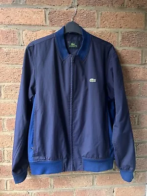 Lacoste Men’s Navy Blue Bomber Jacket Size 50 Medium M • £37.99