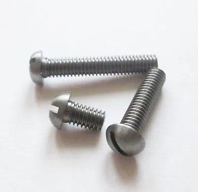 8 BA Steel Round Head Machine Screws / Bolts (UK Manufacturer) • £5.53