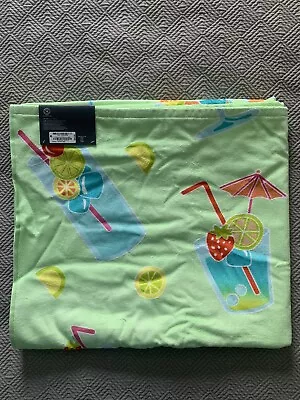 Martha Stewart Collection Mixed Drinks Beach Towel Green Cocktails Pool 67x38 • $15