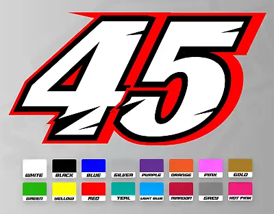 3 X Custom Racing Numbers - Vinyl Stickers / Decals Laminated - Race Motorbike  • £10.45