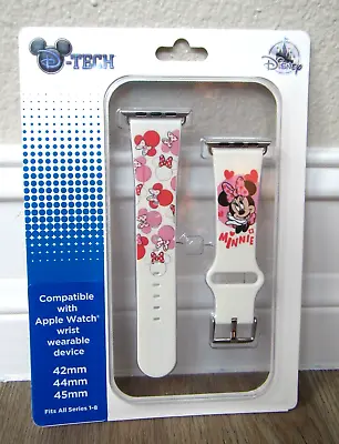 New Disney D-tech Apple Wrist Watch Band Minnie Mouse Bow Pink 42 44 45 Mm • $36.50