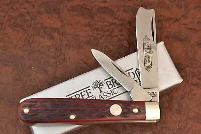 Vintage Boker Tree Brand Solingen Germany Red Bone One Arm Raxor Knife (15446_ • $140