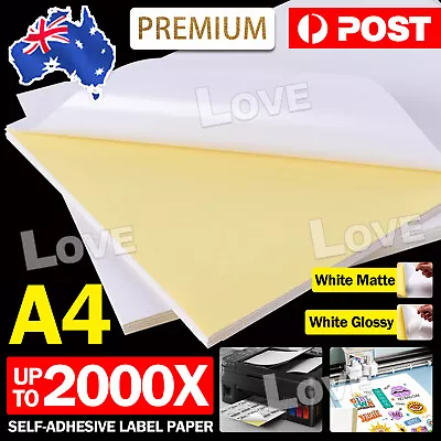 A4 Self Adhesive Sticker Paper Sheet Label Laser Inkjet Print Mailing Address • $5.85