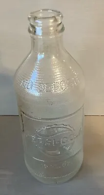 Vintage PEPSI COLA 10 Oz Textured Embossed Clear Glass Soda Bottle • $9