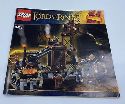 LEGO 9476 Manual LoTR Orc Forge Lord Of The Rings Instruction Book Booklet • $14.95