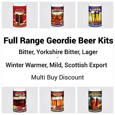 Geordie Home Brew Beer Making Kit | Makes 40 Pints  |  FULL Range | P&P Free • £16