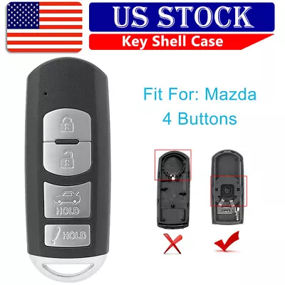 Remote Car Key Shell Case Fob 4 Buttons For Mazda CX-5 Miata 2016 2017 2018 2019 • $10.59
